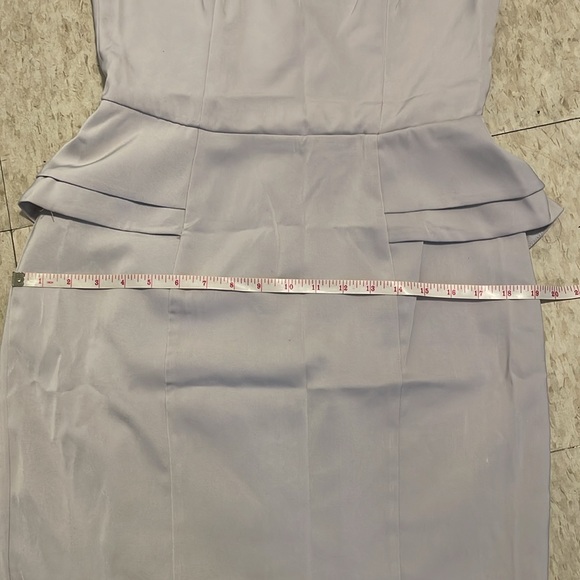 H&M Strapless Lined Dress with Peplum detail. Size 10, Color Grey - Picture 13 of 16